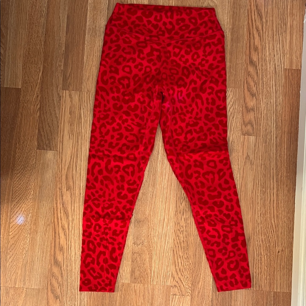 Balance Athletica Red Animal Print Leggings